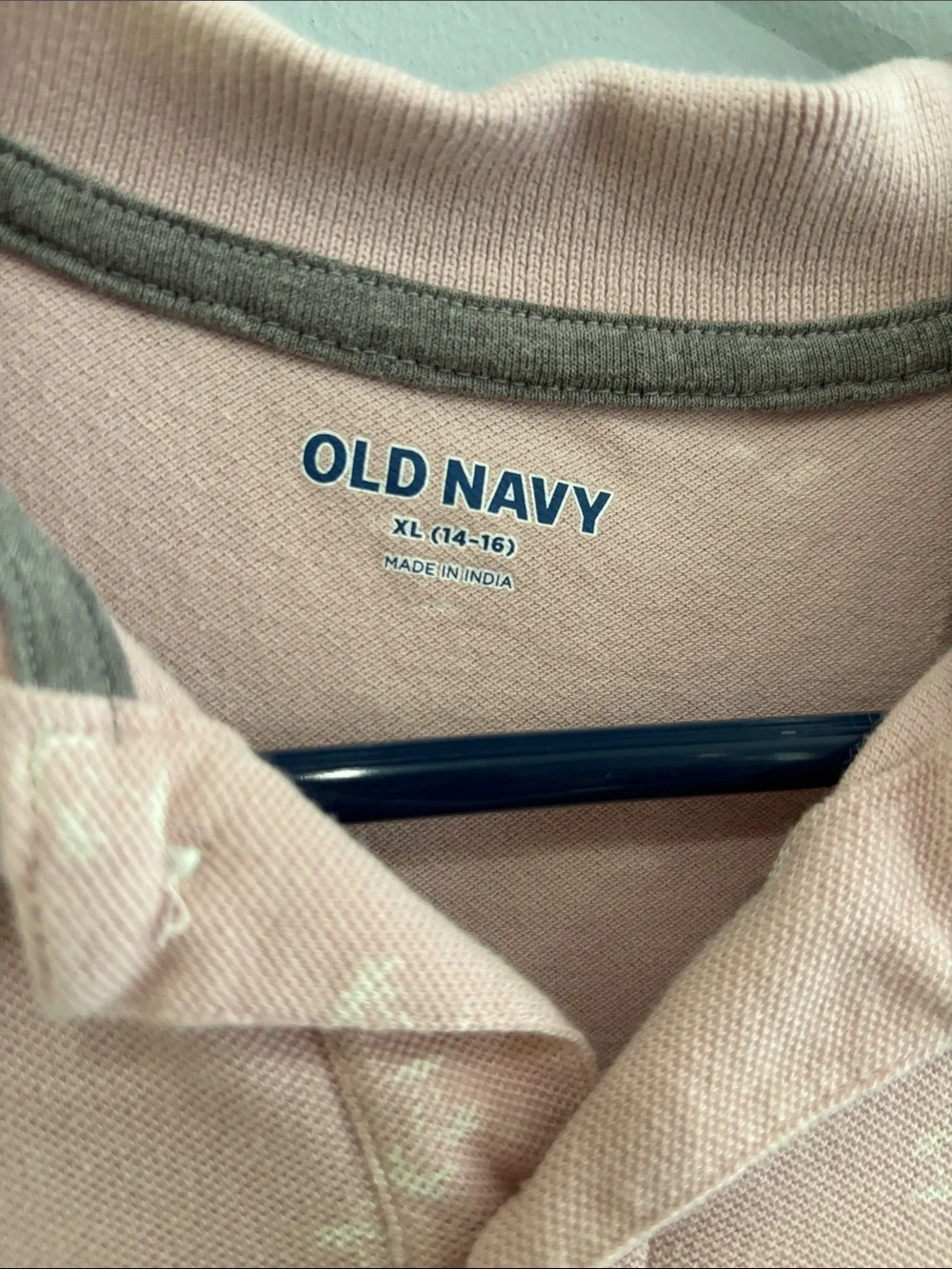 Old Navy Kids Light Pink Polo with Subtle Print